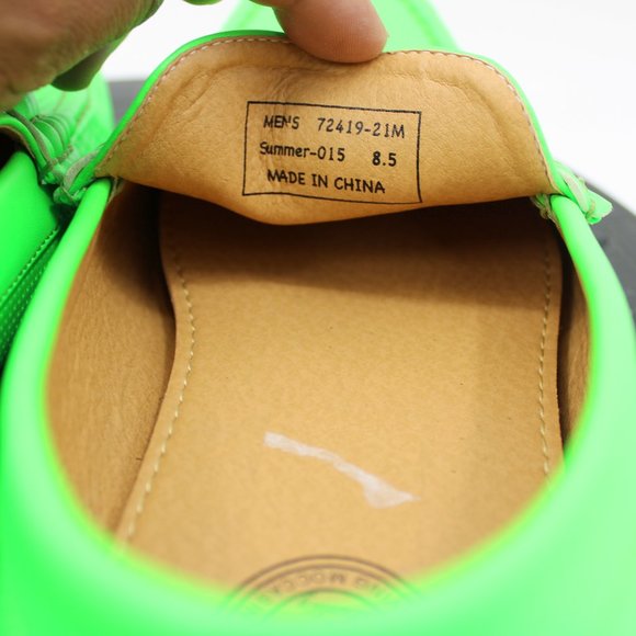 Amali Summer Driving Moccasin Loafer With Silver Ornament Lime Green 8.5M NWOB - Picture 8 of 8